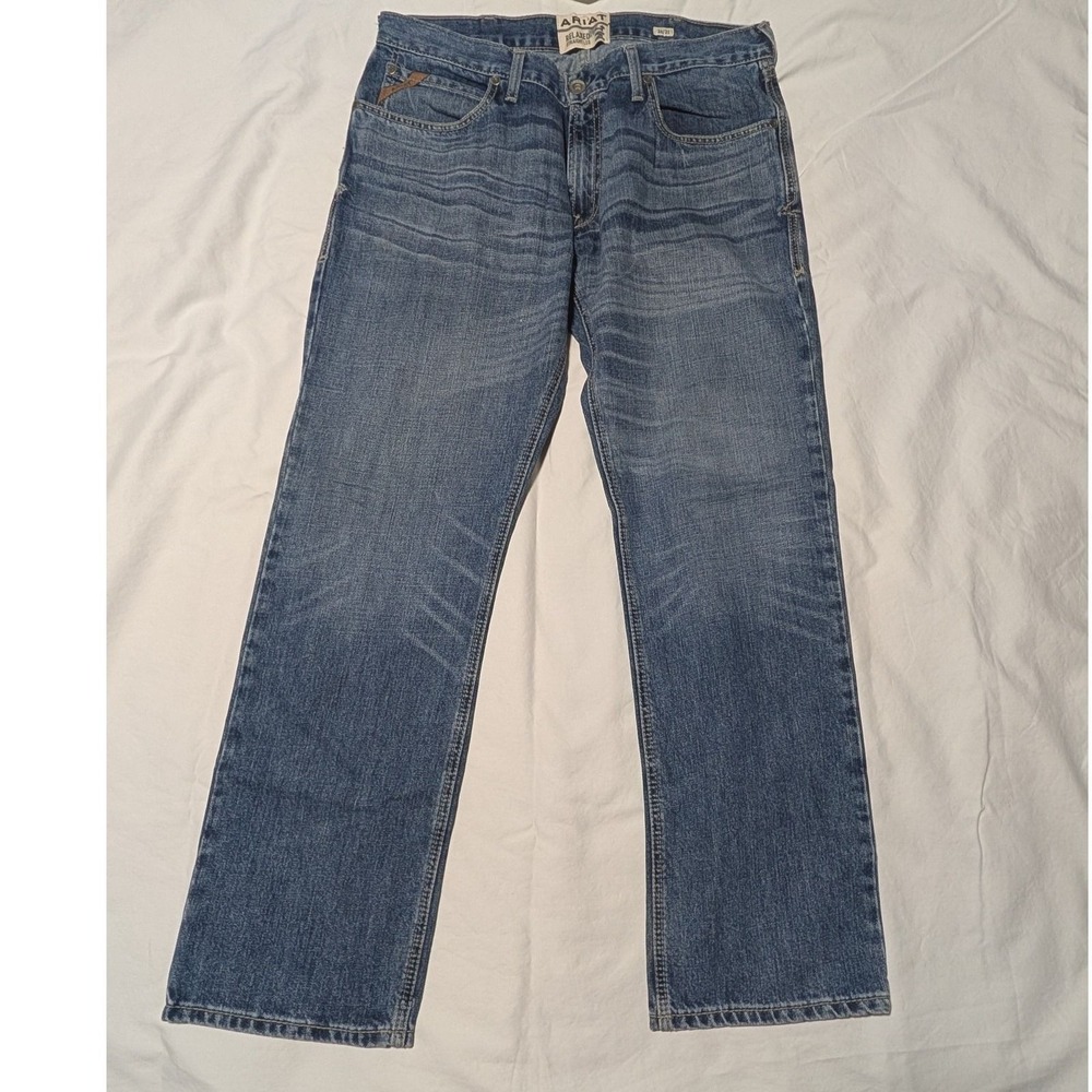 Ariat M4 B/6 Branson Vincent Men's Relaxed Straight Leg Jeans 36X32 Blue Denim